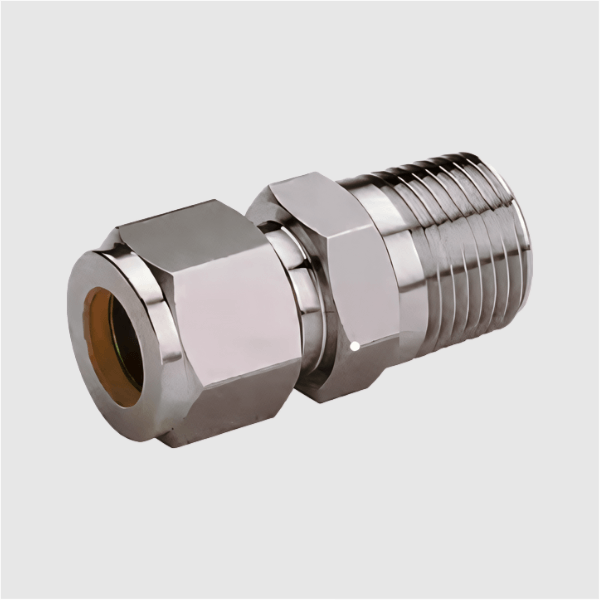 Incoloy 800H Two Ferrule Male Connector Fitting (Swagelok Similar)